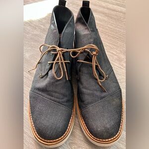 Toms Blue Chukka Boots with Brown Laces, New without tags